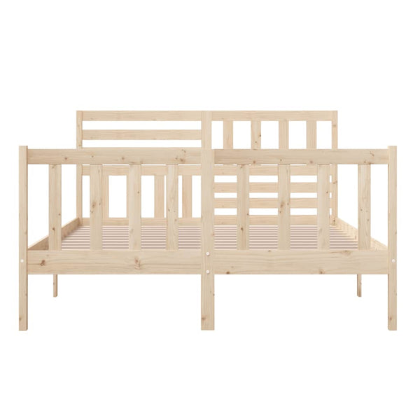 vidaXL Lit en bois massif 140x200 cm
