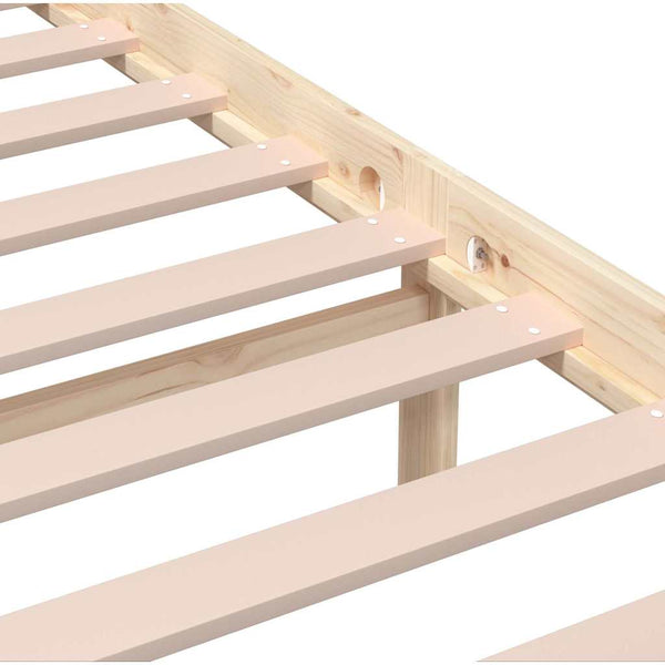 vidaXL Lit en bois massif 140x200 cm