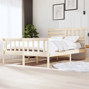 vidaXL Lit en bois massif 140x200 cm