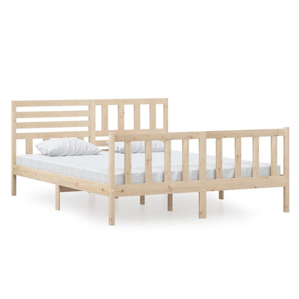 vidaXL Lit en bois massif 160x200 cm