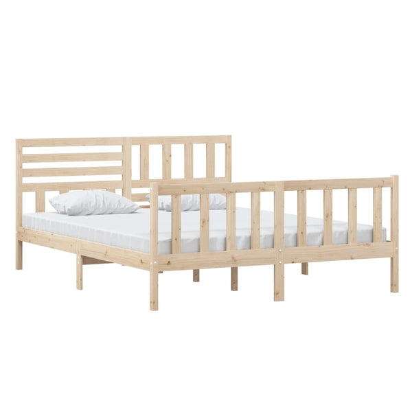 vidaXL Lit en bois massif 160x200 cm
