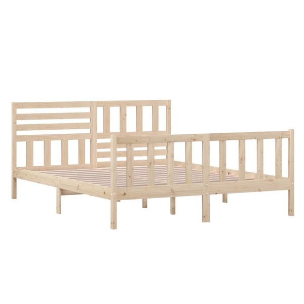vidaXL Lit en bois massif 160x200 cm