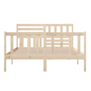 vidaXL Lit en bois massif 160x200 cm