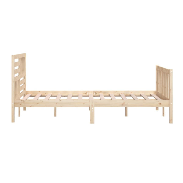 vidaXL Lit en bois massif 160x200 cm