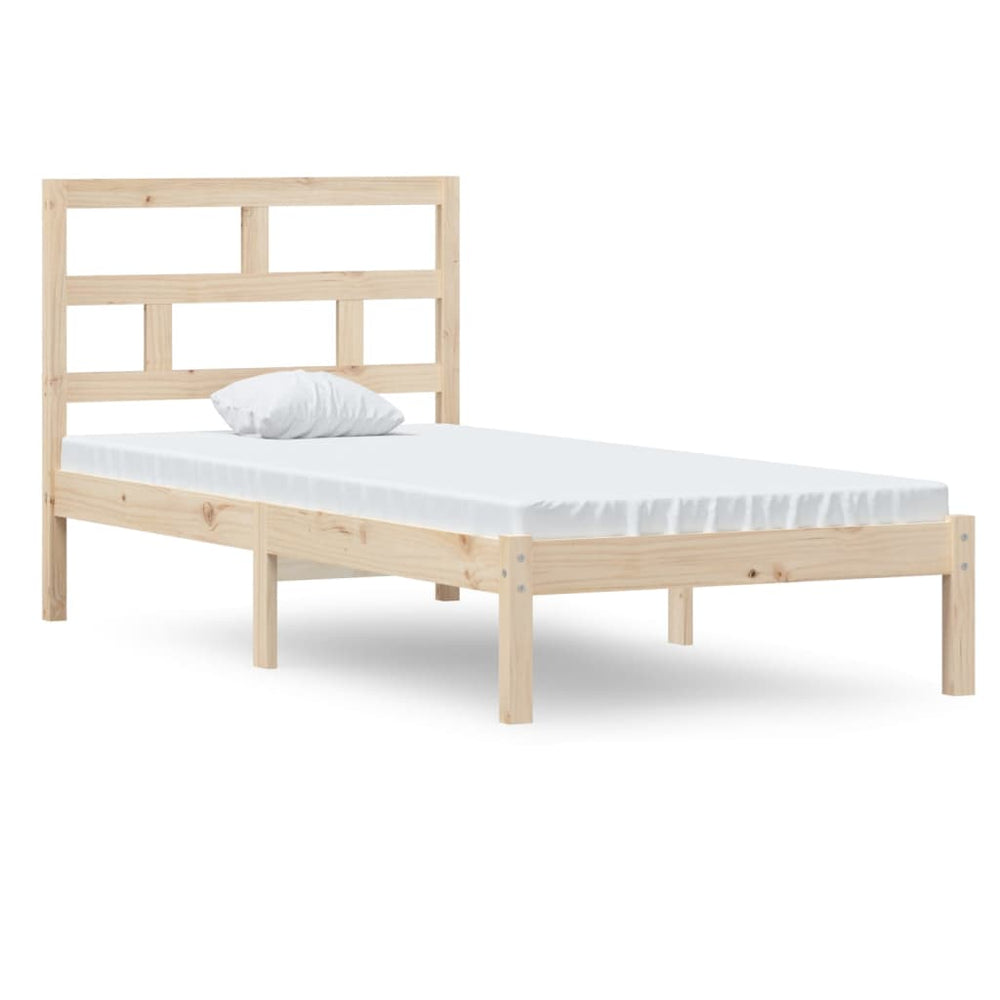 vidaXL Lit en bois massif 90x190 cm
