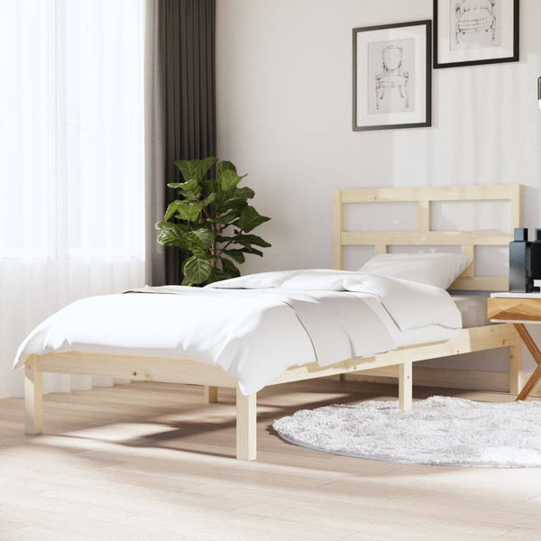 vidaXL Lit en bois massif 90x190 cm