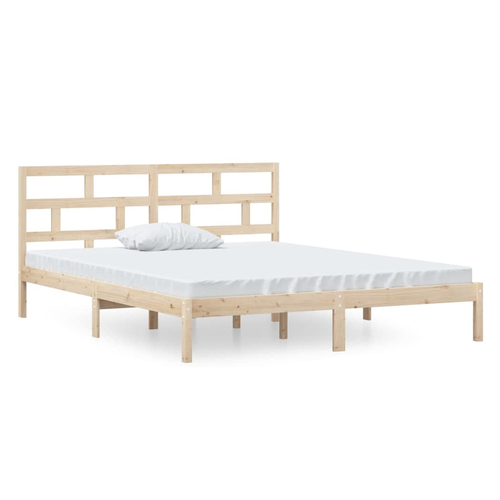 vidaXL Lit en bois massif 120 x 190 cm