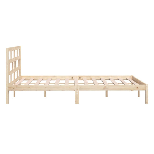 vidaXL Lit en bois massif 135x190 cm