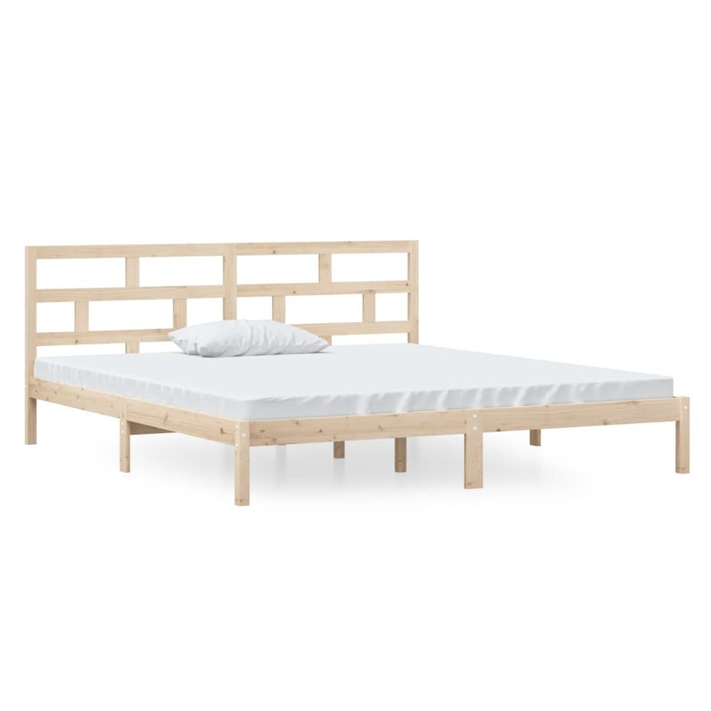 vidaXL Lit en bois massif pin 140x190 cm