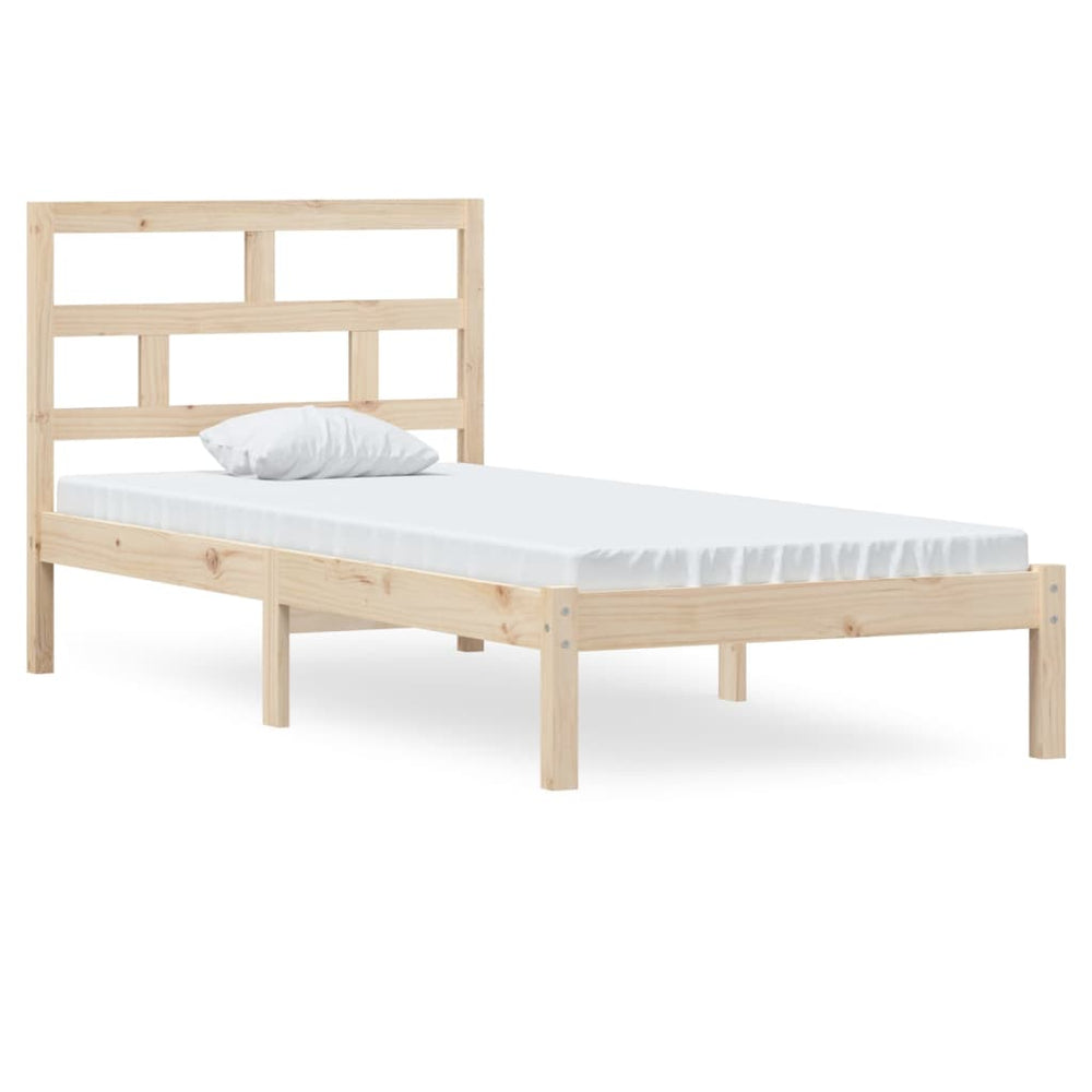 vidaXL Lit en bois massif pin 90x200 cm
