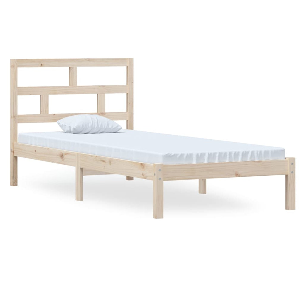 vidaXL Lit en bois massif pin 100x200 cm