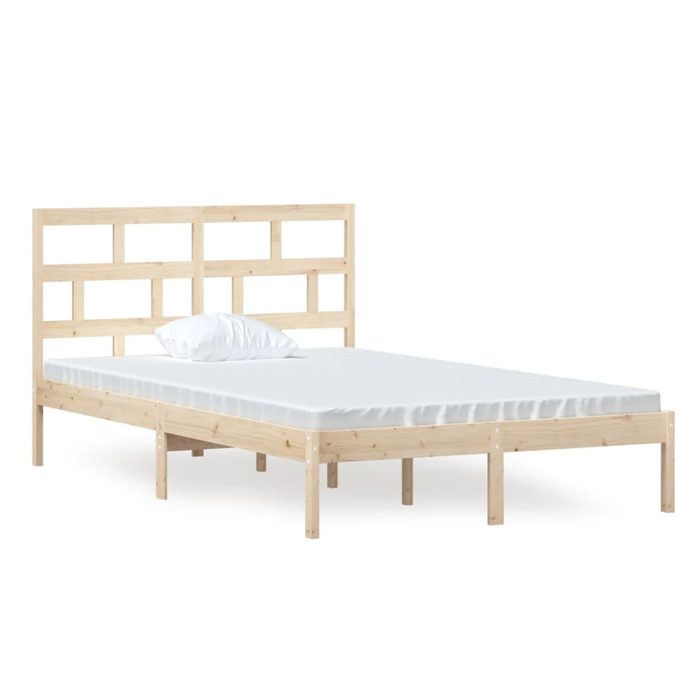 vidaXL Lit en bois massif sans matelas 120x200 cm