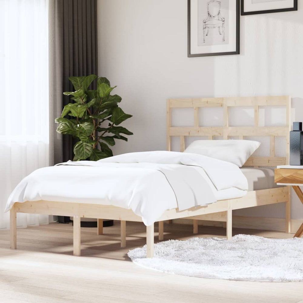 vidaXL Lit en bois massif sans matelas 120x200 cm