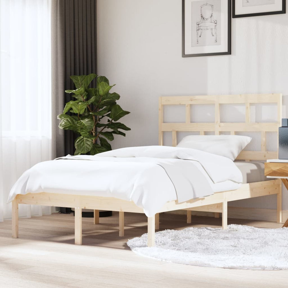 vidaXL Lit en pin massif 140x200 cm