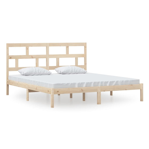vidaXL Lit en bois massif 180 x 200 cm