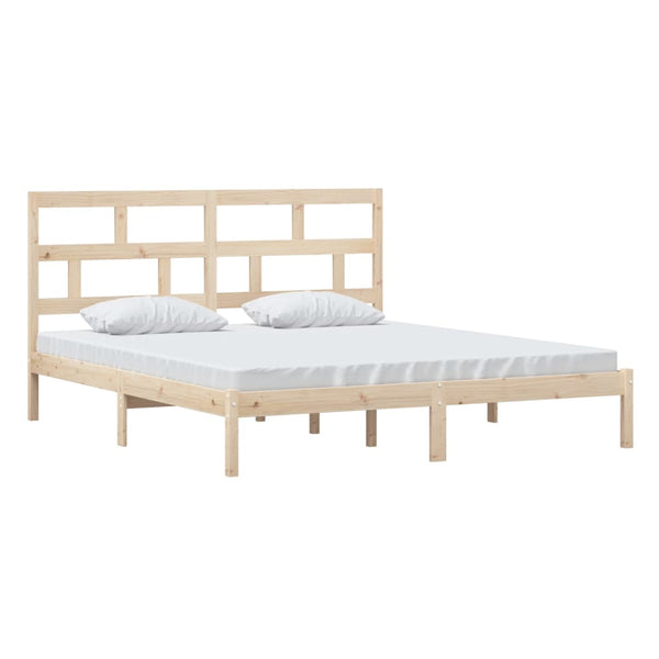 vidaXL Lit en bois massif 180 x 200 cm