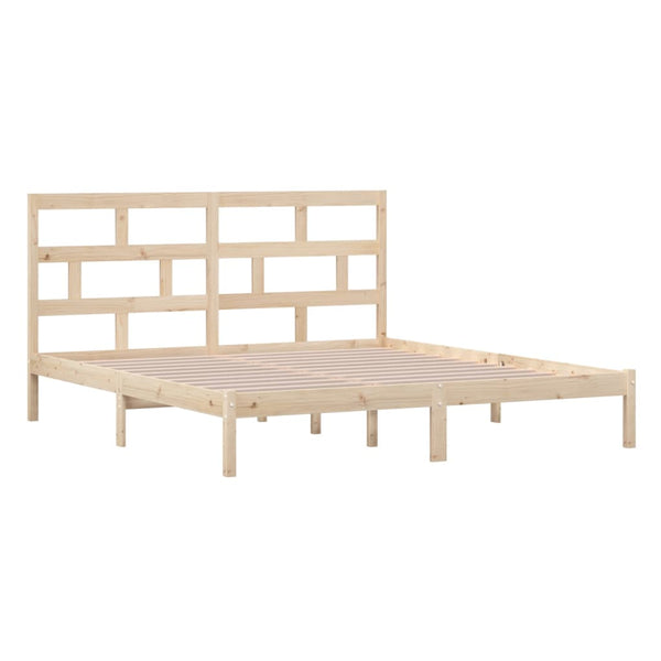 vidaXL Lit en bois massif 180 x 200 cm