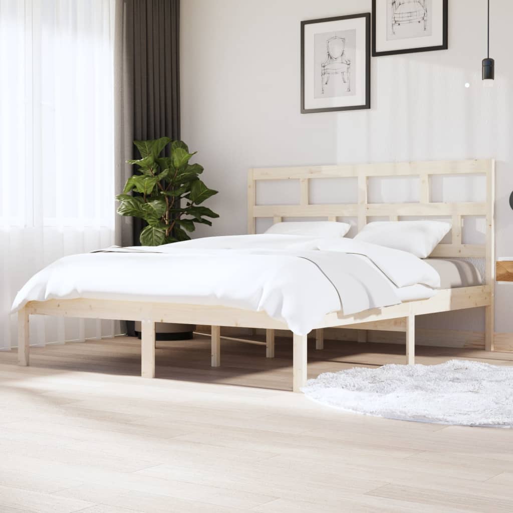 vidaXL Lit en bois massif 180 x 200 cm