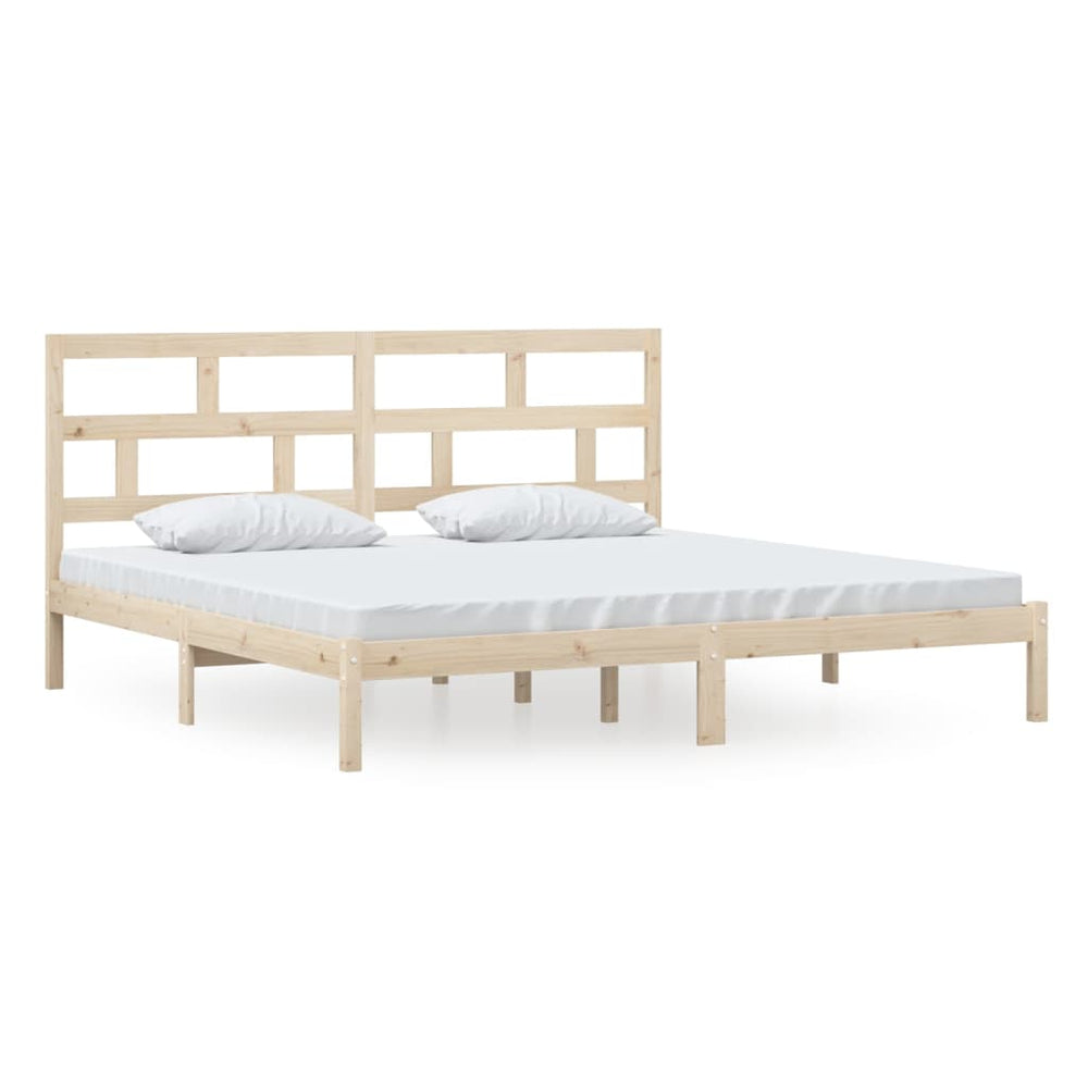 vidaXL Lit en bois massif pin 200x200 cm
