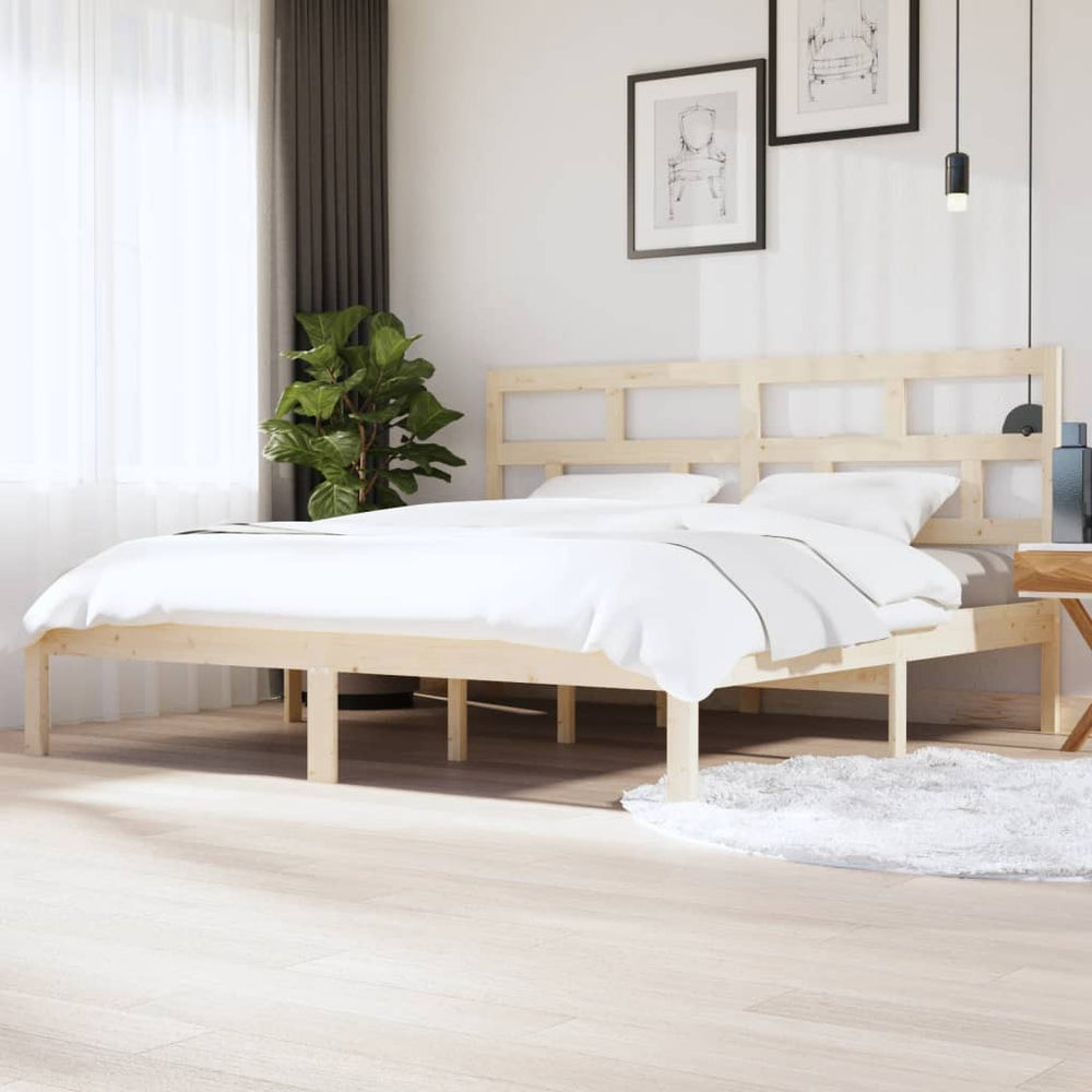 vidaXL Lit en bois massif pin 200x200 cm