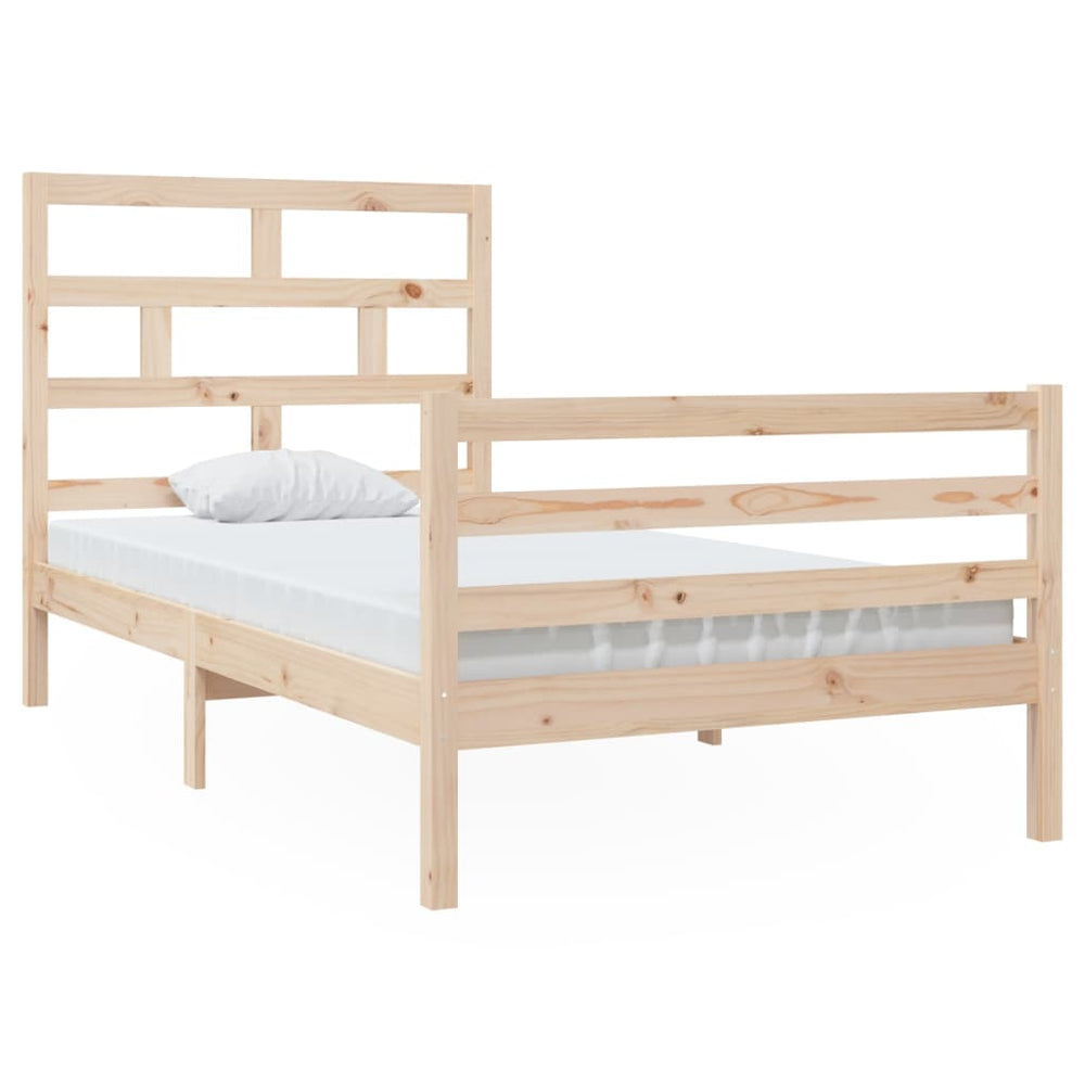vidaXL Lit en bois massif pin 100x200 cm