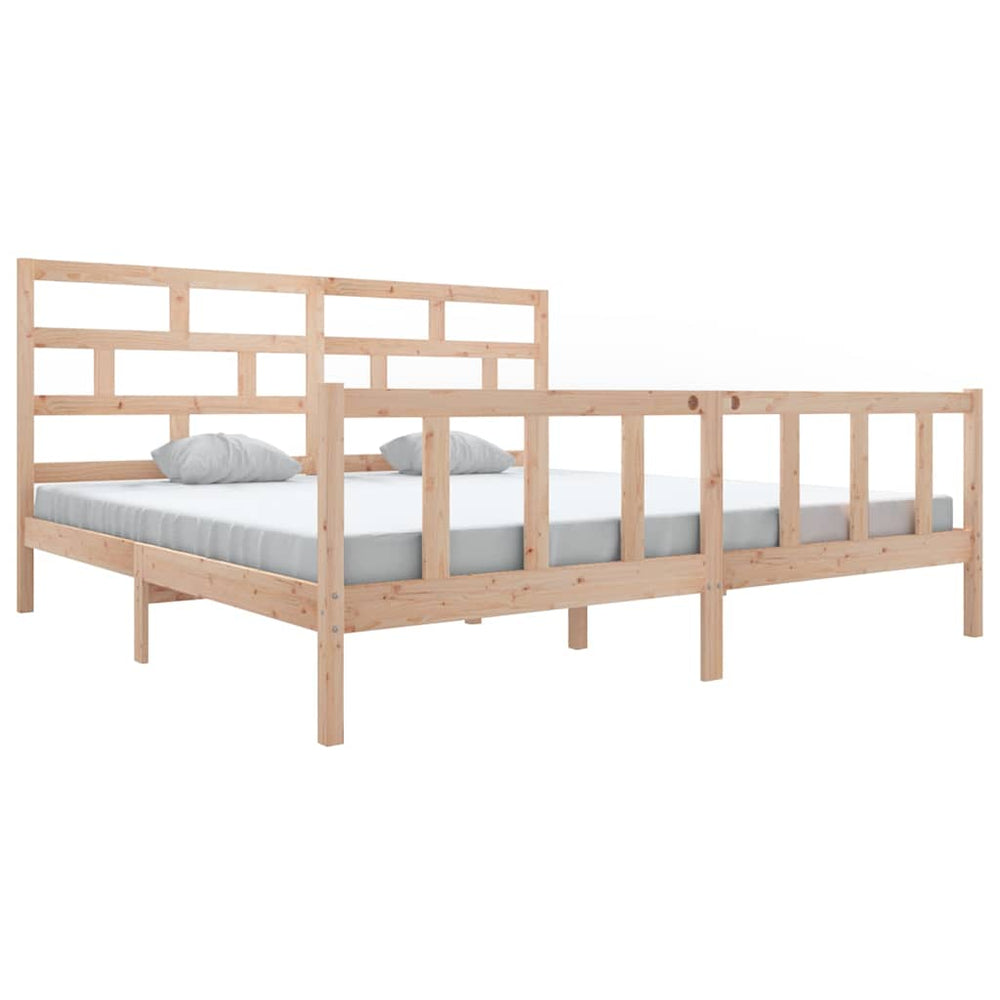 vidaXL Lit en bois massif pin 180x200 cm