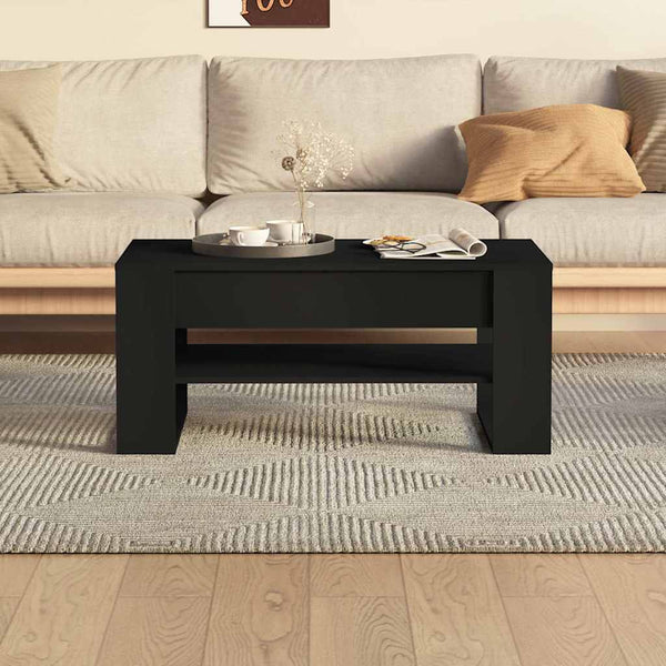 Schwarzer Couchtisch 102x55 cm