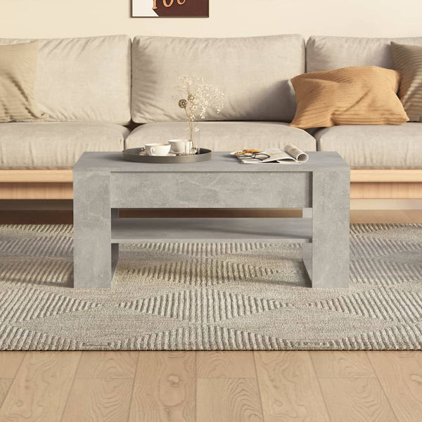 Betongrauer Couchtisch, 102 cm