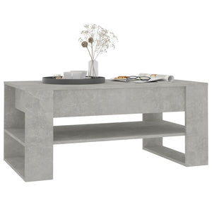 Betongrauer Couchtisch, 102 cm