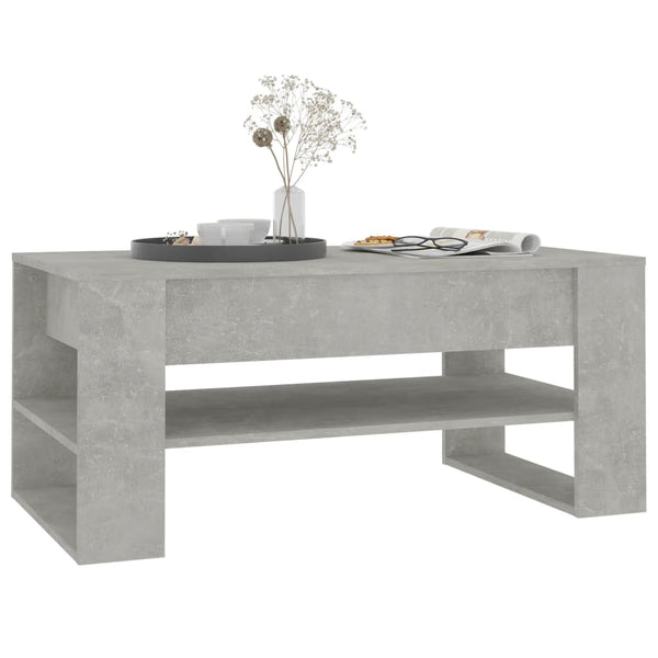 Betongrauer Couchtisch, 102 cm