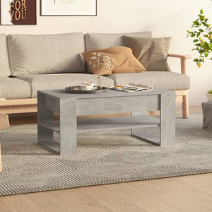 Betongrauer Couchtisch, 102 cm