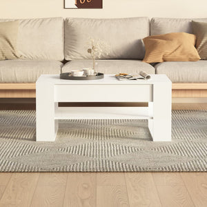 Couchtisch Hochglanz Weiß 102x55 cm