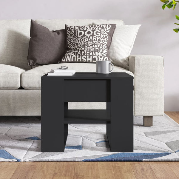 Schwarzer Couchtisch 55,5x55x45 cm
