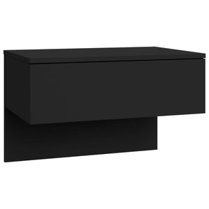 Wand-Nachttische 2er Set, Schwarz