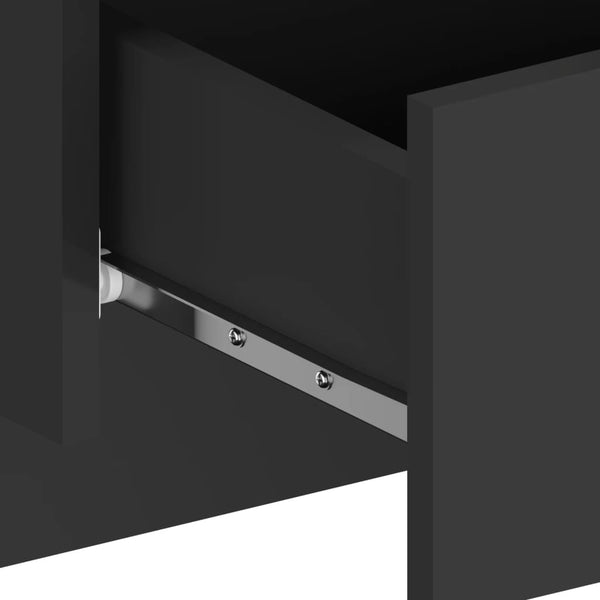 Wand-Nachttische 2er Set, Schwarz