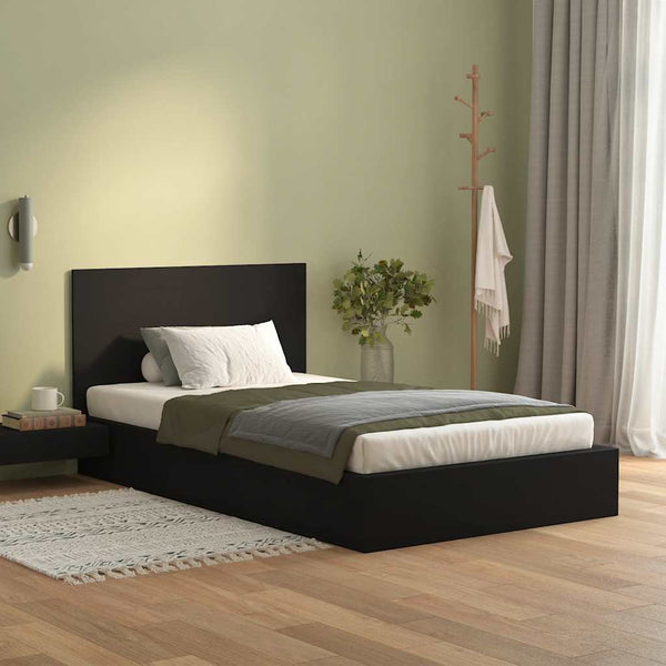 Schwarzes Kopfteil 120 cm aus Holzwerkstoff