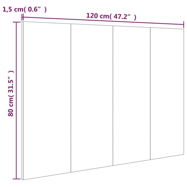 Betongraues Kopfteil 120 cm