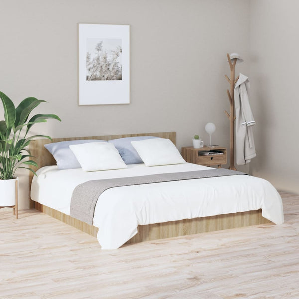 vidaXL Tête de lit Chêne Sonoma 200x1,5x80 cm Bois d'ingénierie