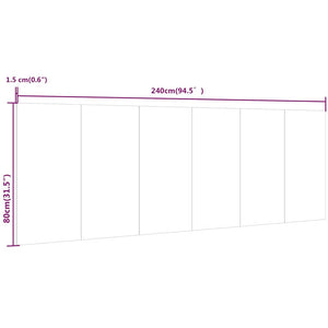Wandkopfteil Schwarz 240 cm