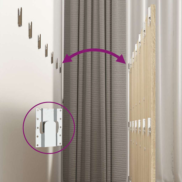 Wand Kopfteil Sonoma Eiche 240cm
