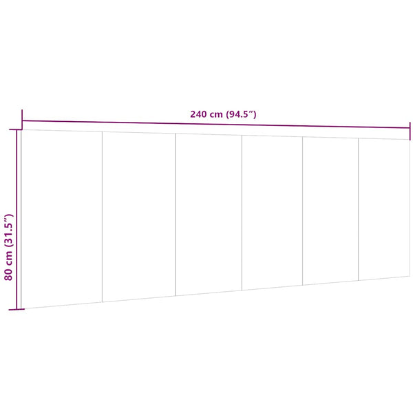 Wand Kopfteil Sonoma Eiche 240cm