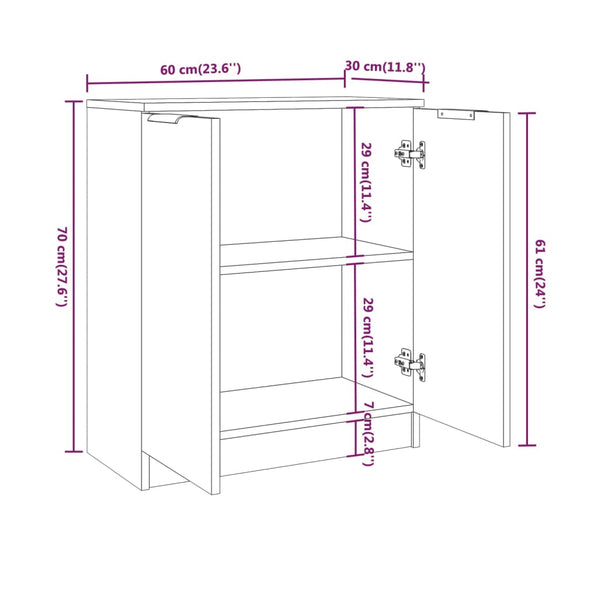 Weißes Sideboard 60x30x70cm