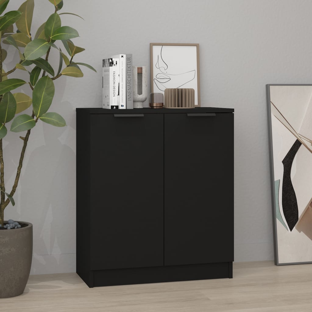 Schwarzes Sideboard 60x30x70 cm