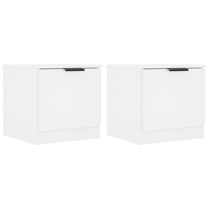 Nachttische 2er Set Weiß 40x40 cm