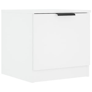 Nachttische 2er Set Weiß 40x40 cm