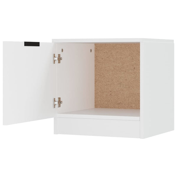 Nachttische 2er Set Weiß 40x40 cm