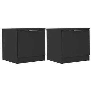 Nachttische Schwarz 40x39x40 cm, 2er-Set