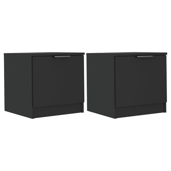 Nachttische Schwarz 40x39x40 cm, 2er-Set
