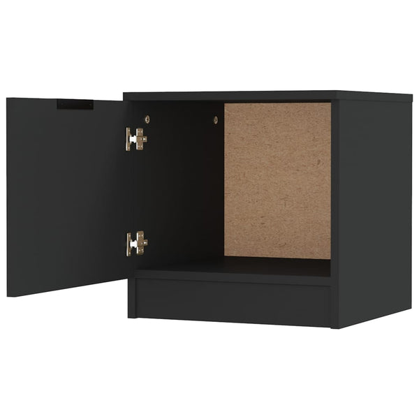 Nachttische Schwarz 40x39x40 cm, 2er-Set