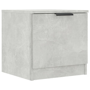 Nachttische 2er Set Betongrau 40x40 cm